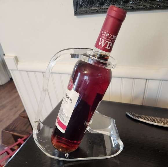 VINTAGE, Lucite Wine Bottle Holder - Picture 2 of 2